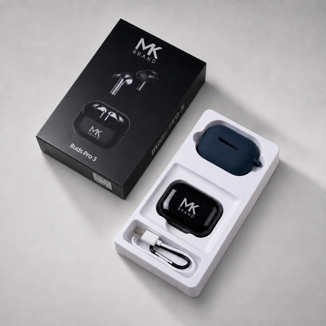 MK Buds Pro 3 & 5– Wireless Bluetooth Earbuds | ANC/ENC | Touch Control | Premium Sound