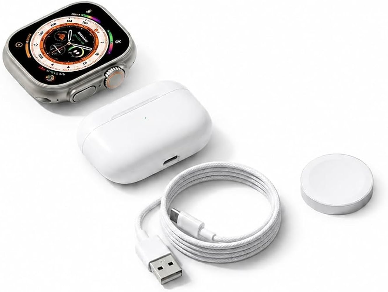 T3000 Ultra 7+2 Smart Boss Set – Smart Watch + Wireless Earbuds + 7 Premium Straps
