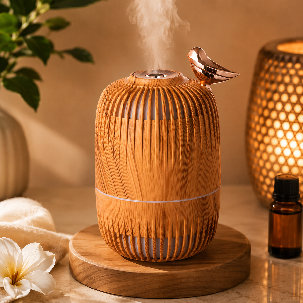 MK Premium Aroma Diffuser – Essential Oil Humidifier with LED Light