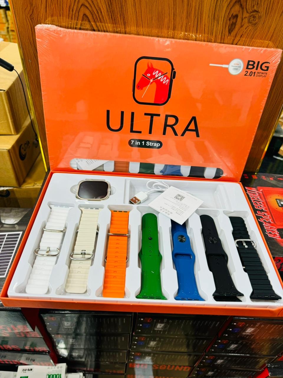 ULTRA 7-in-1 Smart Watch Set | HD Display | 7 Premium Straps | Bluetooth Calling