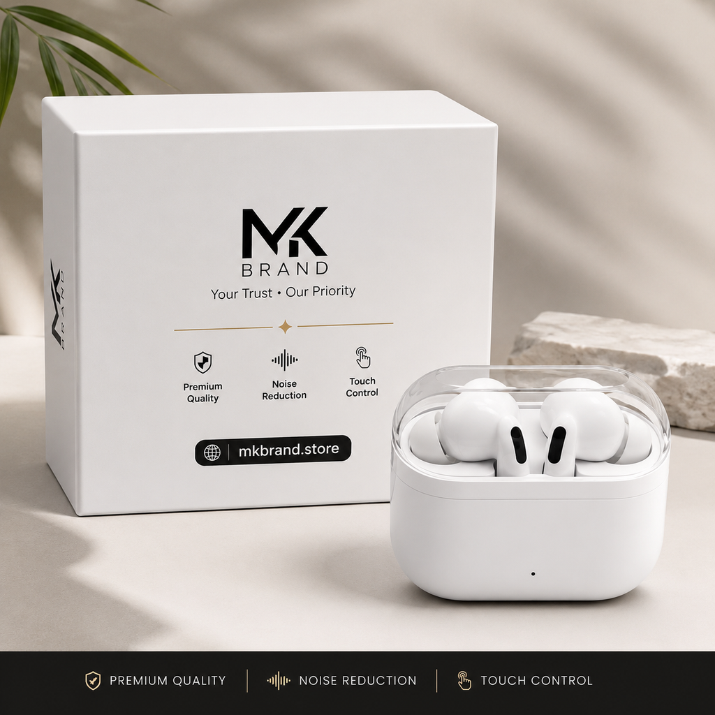 MK Buds Pro 3 & 5– Wireless Bluetooth Earbuds | ANC/ENC | Touch Control | Premium Sound