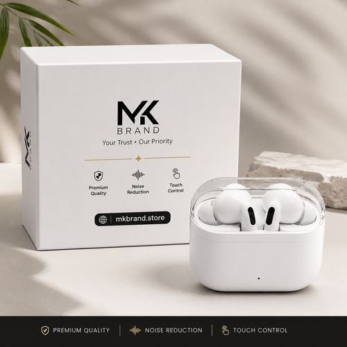 MK Buds Pro 3 & 5– Wireless Bluetooth Earbuds | ANC/ENC | Touch Control | Premium Sound