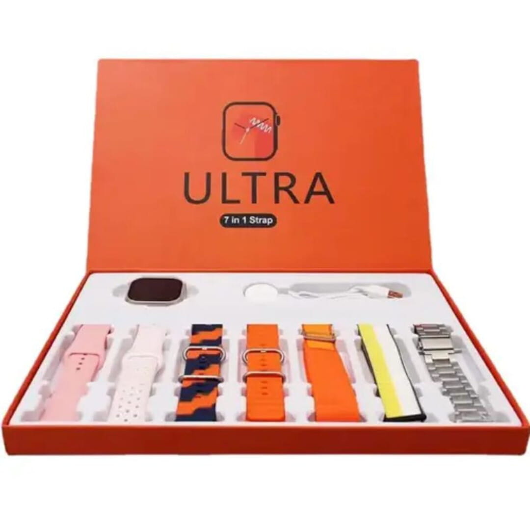 ULTRA 7-in-1 Smart Watch Set | HD Display | 7 Premium Straps | Bluetooth Calling