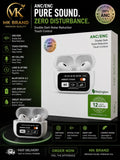 MK Touch Screen Earbuds - LED Display Wireless Earbuds with ANC