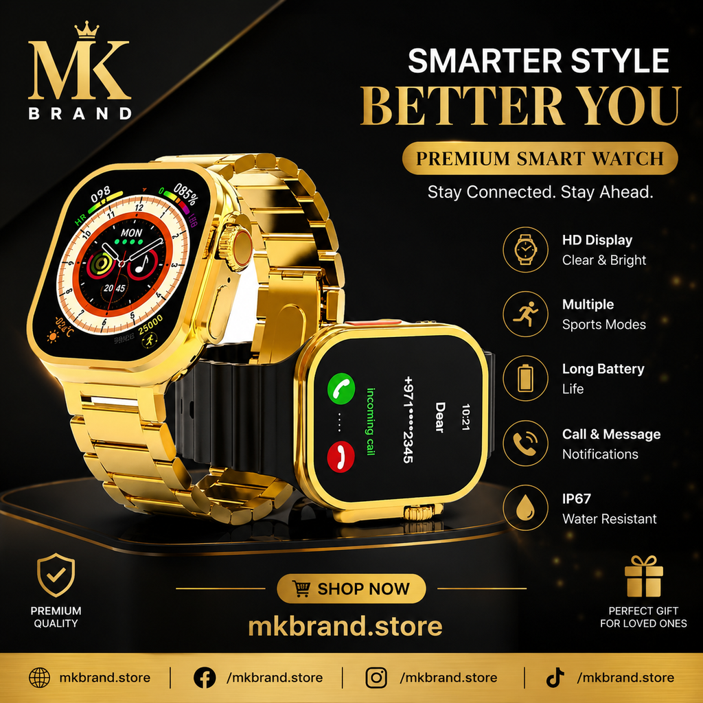 AS5 ULTRA Premium Smart Watch Set – 7-in-1 Luxury Gift Box | Multiple Straps | HD Display