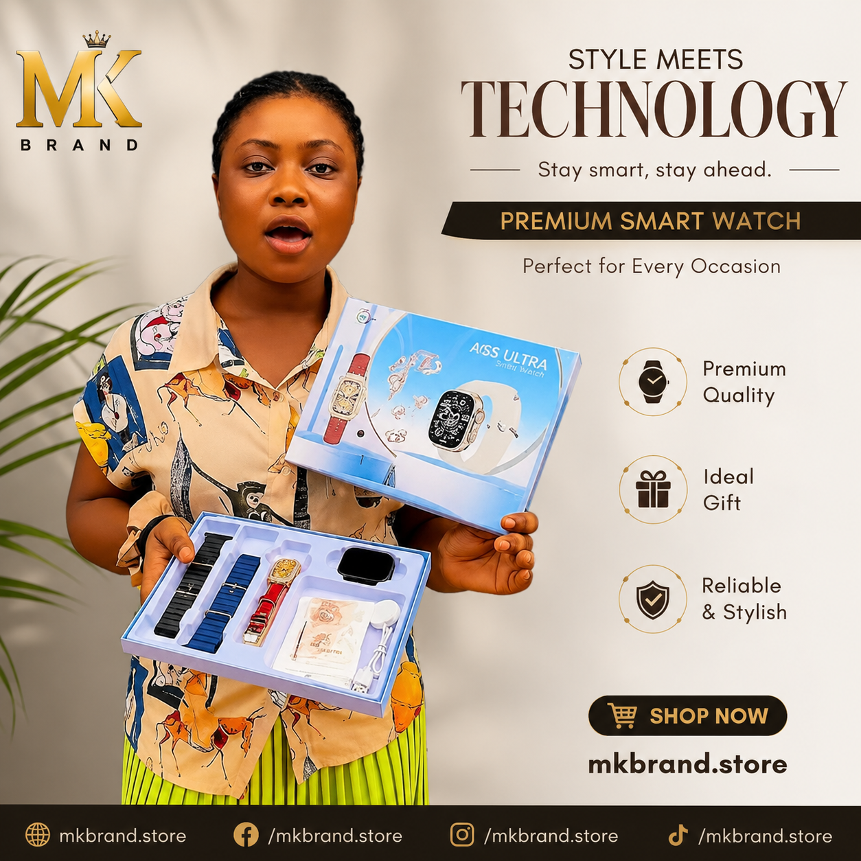 AS5 ULTRA Premium Smart Watch Set – 7-in-1 Luxury Gift Box | Multiple Straps | HD Display