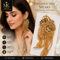 Elegant Gold-Tone Jhumka Earrings for Women